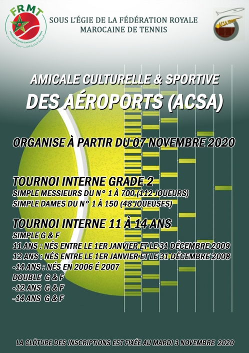 Affiche TOURNOI INTERNE GRADE 2 et 11-14