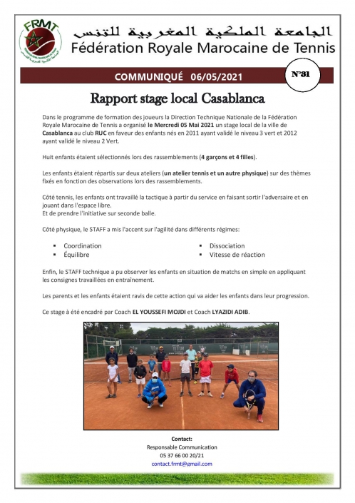 COMMUNIQUE RAPPORT STAGE LOCAL CASABLANCA N°31-page-001