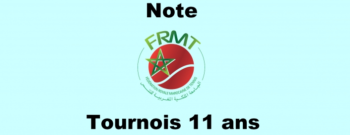 Note Concernant les tournois 11 ans (1)