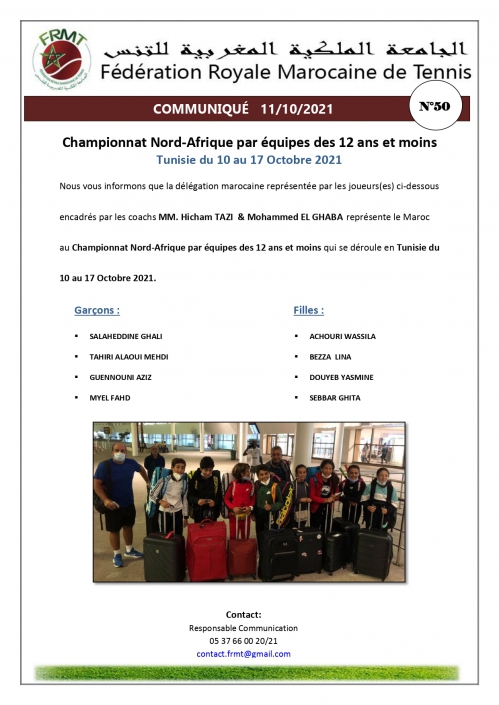 COMMUNIQUE DU championnat nord afrique u12 N°50_page-0001