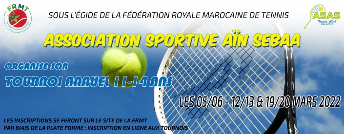 Adaptation Web Tournoi Annuel ASAS 11-14 simple et double février 2022