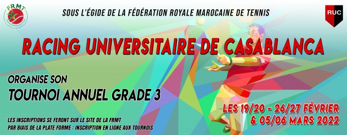 Adaptation web Tournoi annuel RUC grade 3 Fevrier Mars 2022