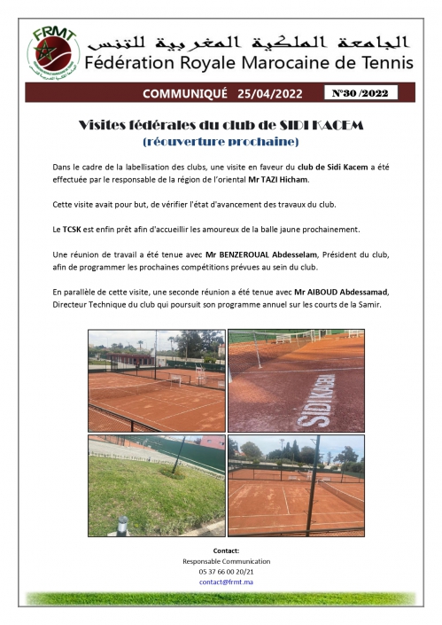 COMMUNIQUE-VISITES-FEDERALES-CLUB-SIDI-KACEM-N°30_page-0001