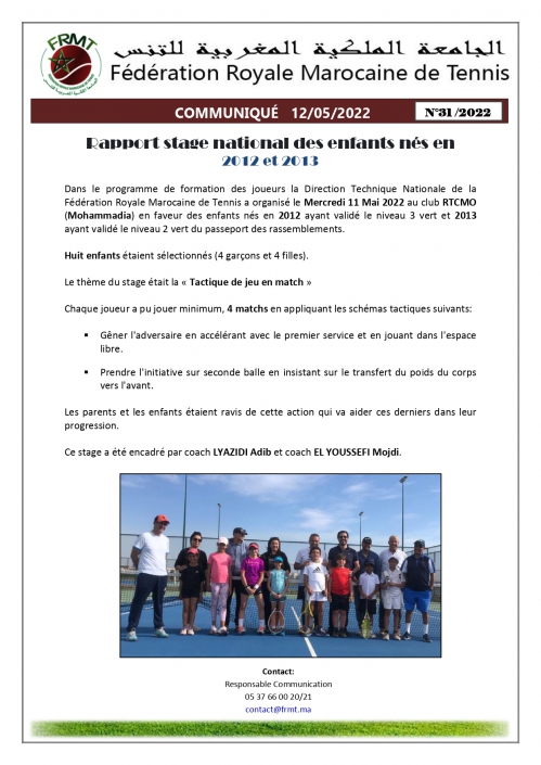 COMMUNIQUE STAGE NATIONAL DES ENFANTS NES 2012 ET 2013 N°31_page-0001