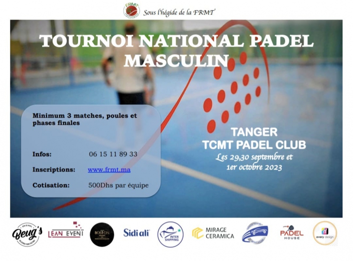 Tournoi Padel TCMT Hommes Septembre 2023