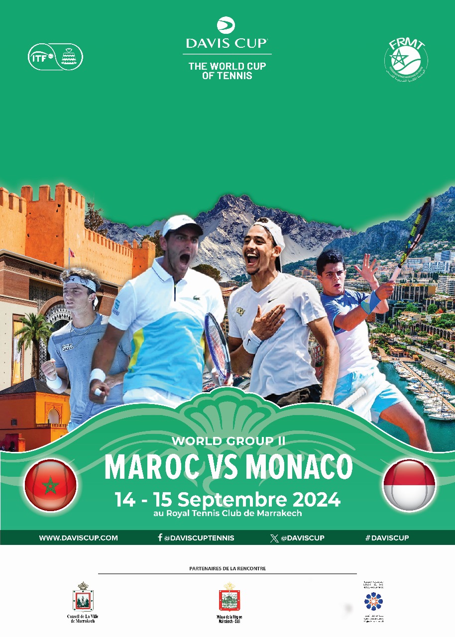 DAVIS CUP Maroc vs Monaco 14 & 15 Septembre 2024 – FRMT